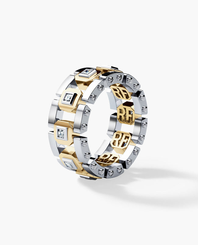 Ready to Ship - LA PAZ Two-Tone Gold Ring with 0.40ct Diamonds